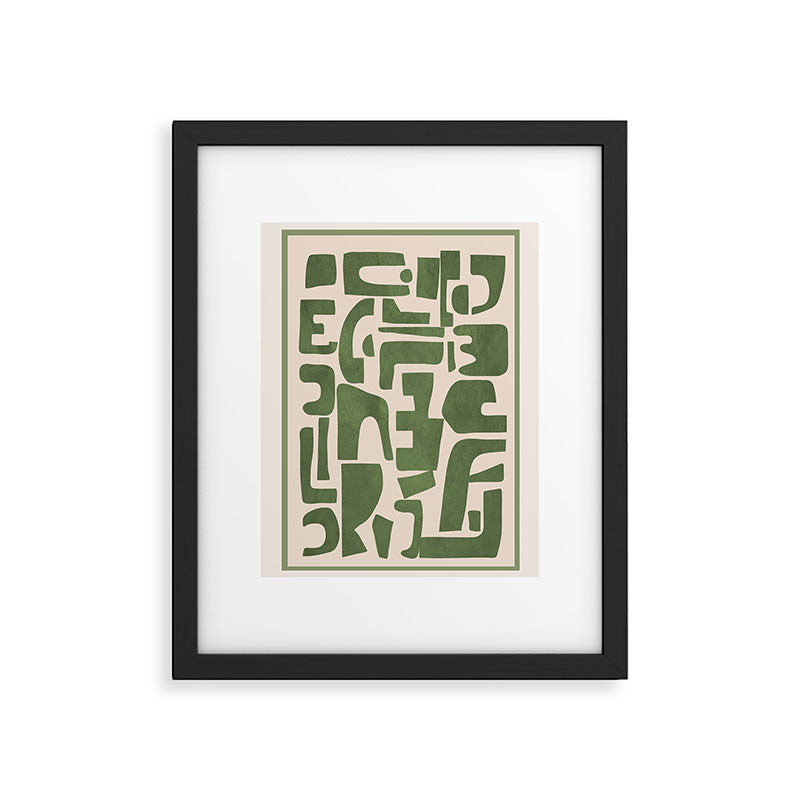 Organic Contemporary Modern Shapes 03 Framed Art Print Gallery Image 4