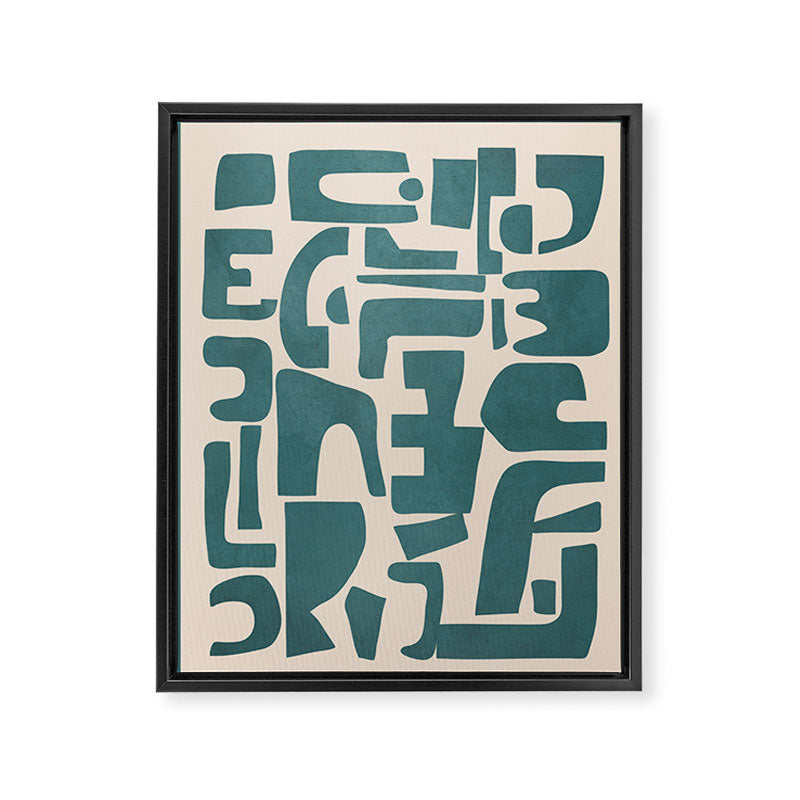 Organic Contemporary Modern Shapes 12 Framed Canvas Print Gallery Image 8