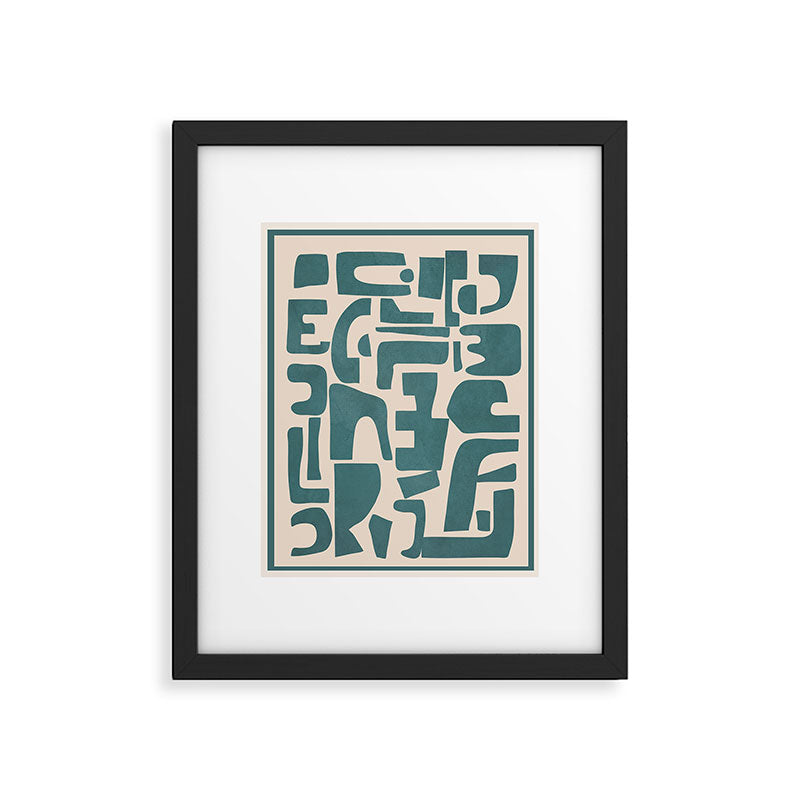 Organic Contemporary Modern Shapes 12 Framed Art Print Gallery Image 4