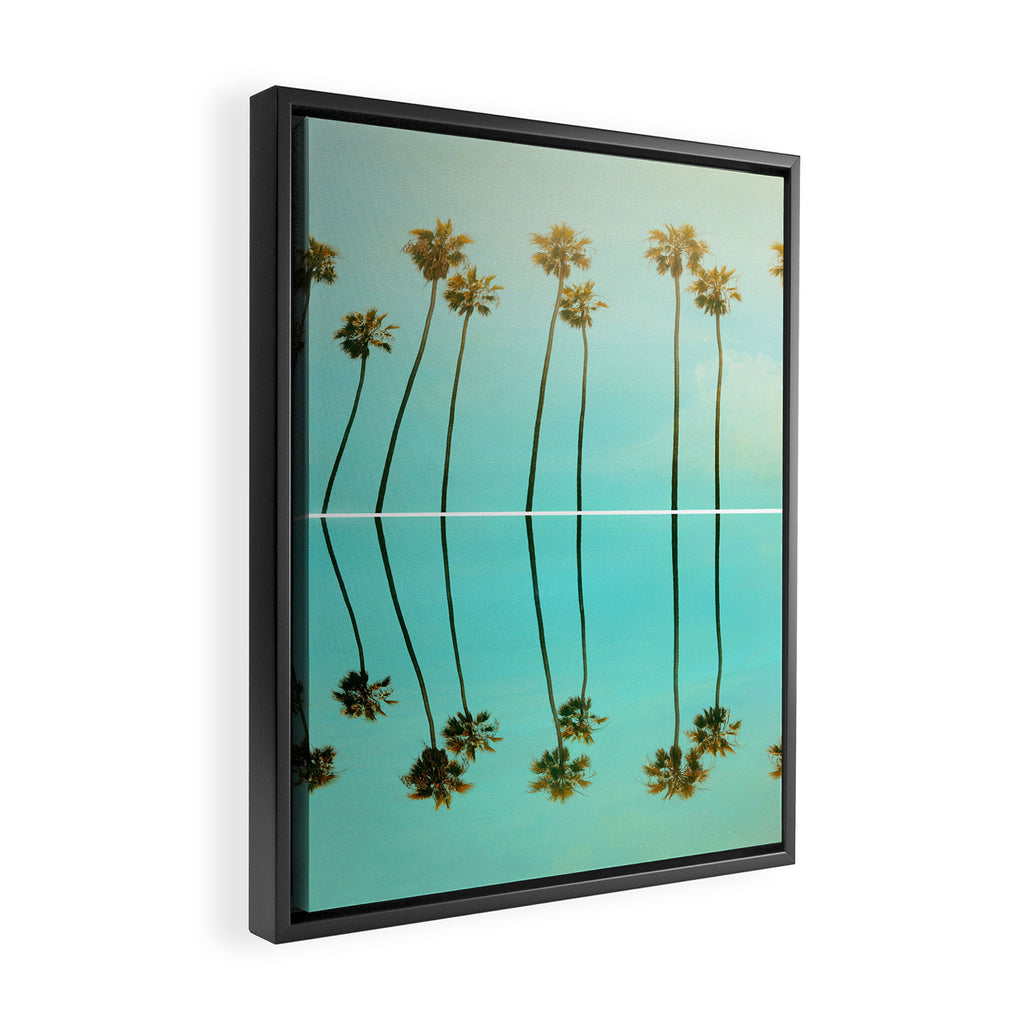 Palm Reflections Framed Canvas Print Gallery Image 2