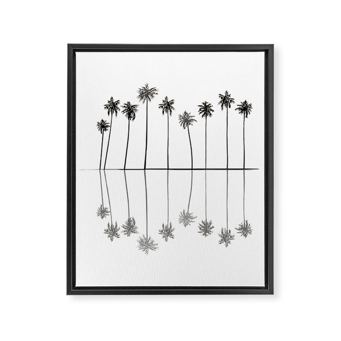 Palm Reflections II Framed Canvas Print Gallery Image 1
