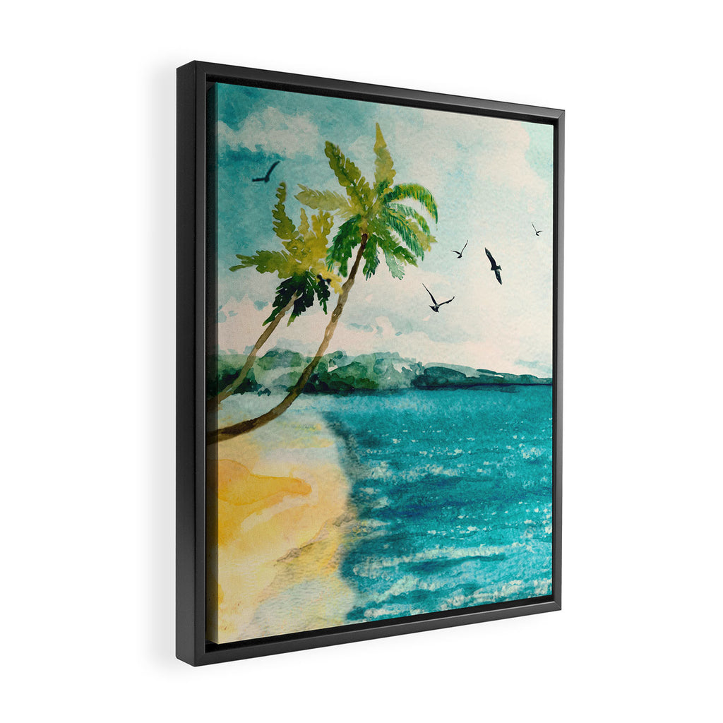 Palm Trees 1 Framed Canvas Print Gallery Image 2
