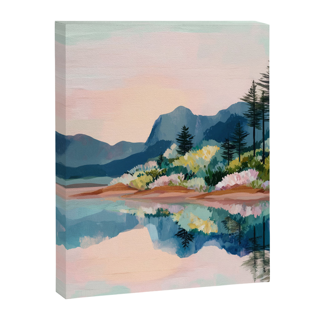 Pastel Lake Reflections Canvas Print Gallery Image 6