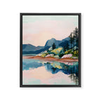 Pastel Lake Reflections Framed Canvas Print Gallery Image 6