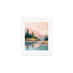 Pastel Mountain Lake Art Print Gallery Image 1