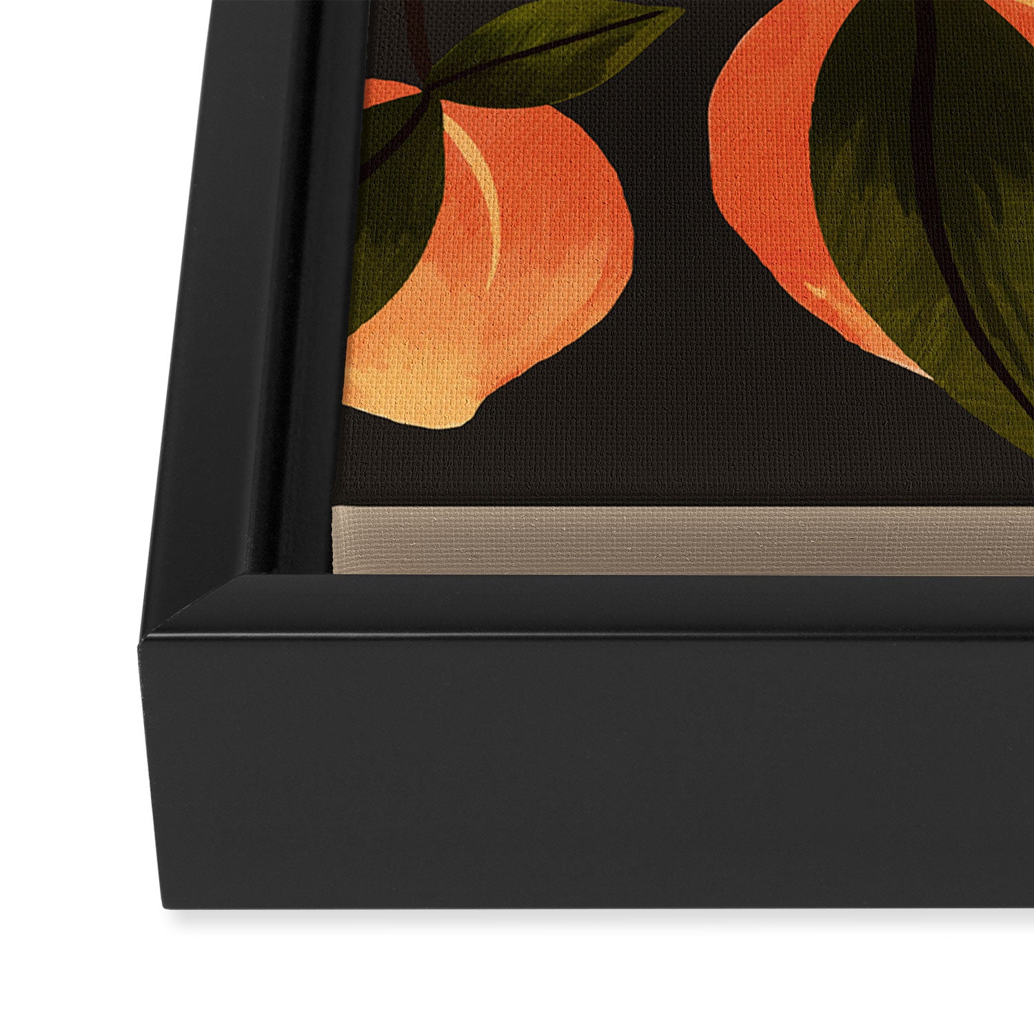Peaches Botanical Art 1 Framed Canvas Print Gallery Image 3