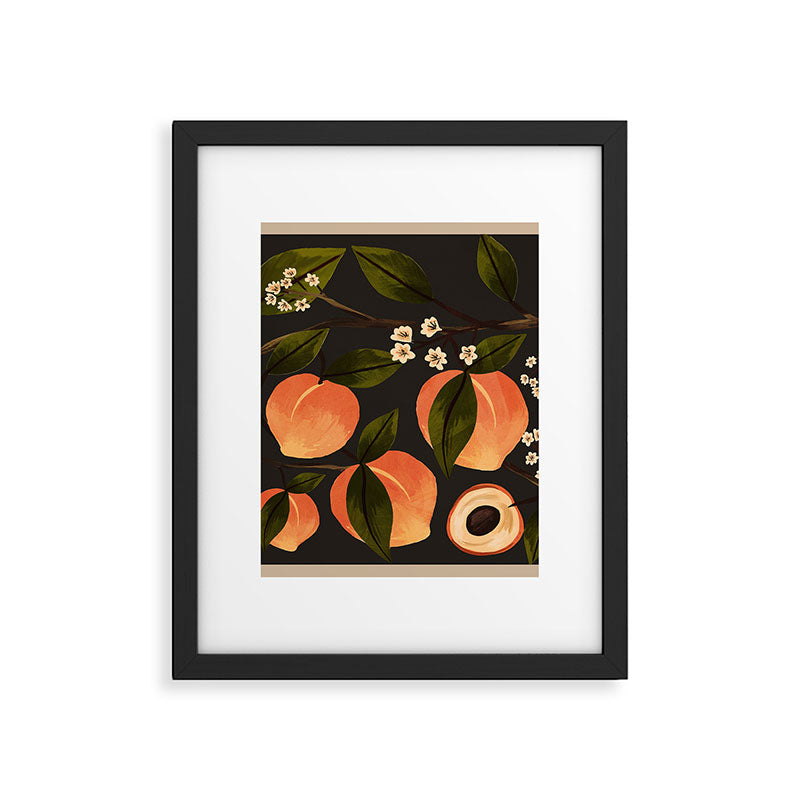 Peaches Botanical Art 1 Framed Art Print Gallery Image 6