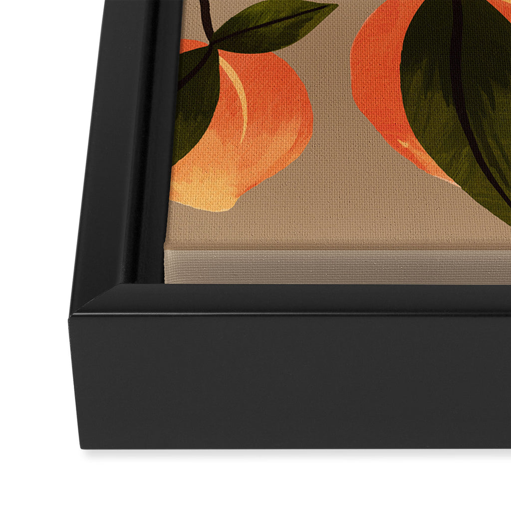 Peaches Botanical Art 2 Framed Canvas Print Gallery Image 3