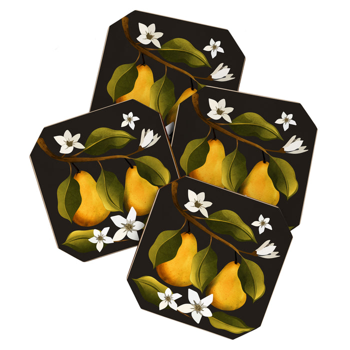 Pears Botanical Art 1 Coaster Gallery Image 1