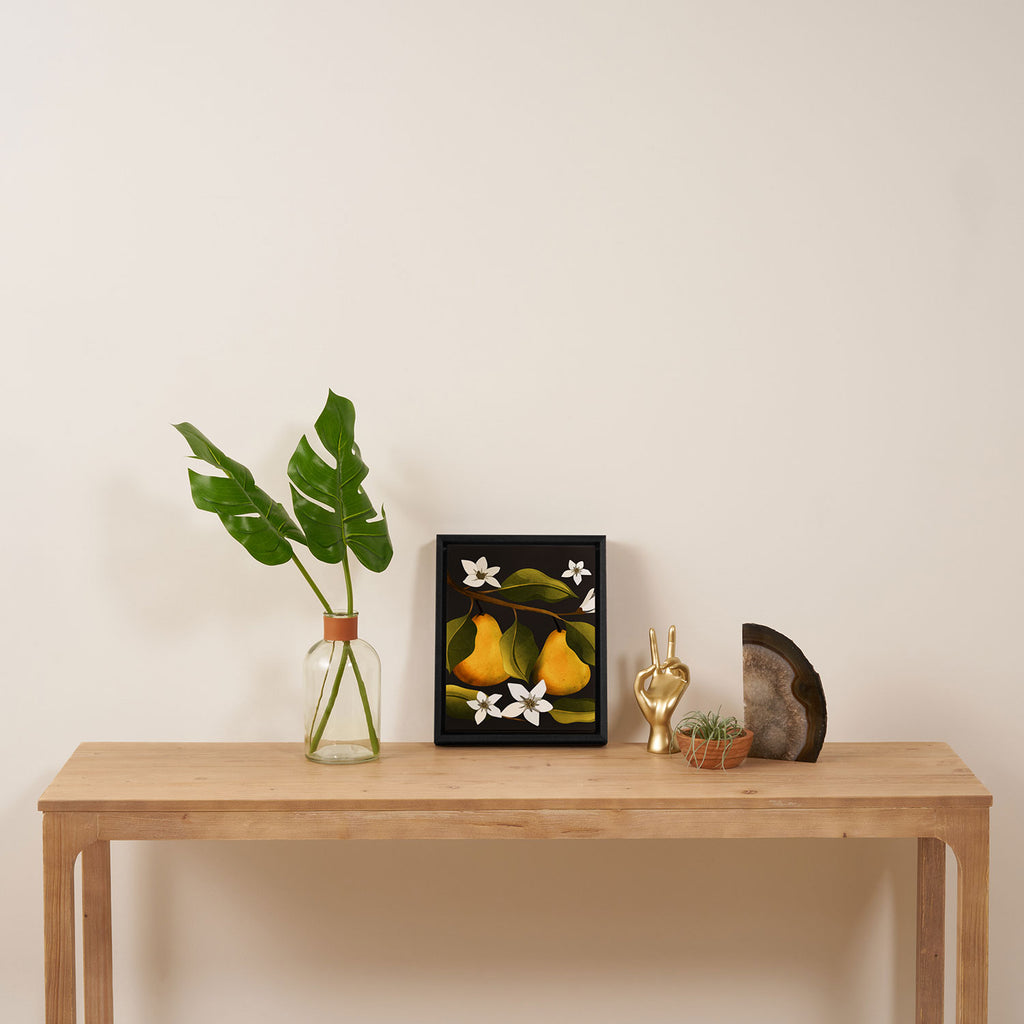 Pears Botanical Art 1 Framed Canvas Print Gallery Image 4