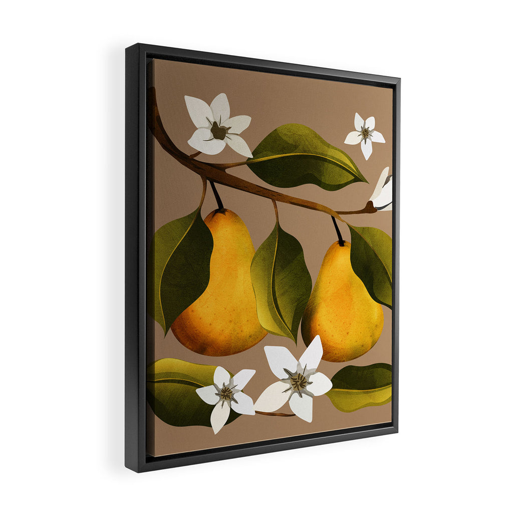 Pears Botanical Art 2 Framed Canvas Print Gallery Image 2