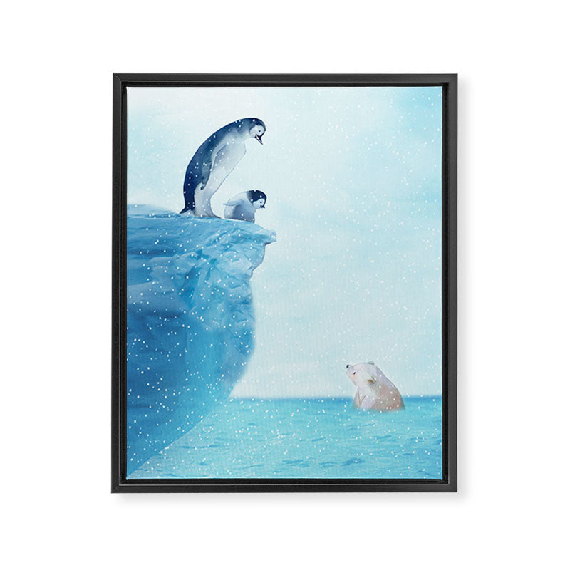 Penguins Framed Canvas Print Gallery Image 6