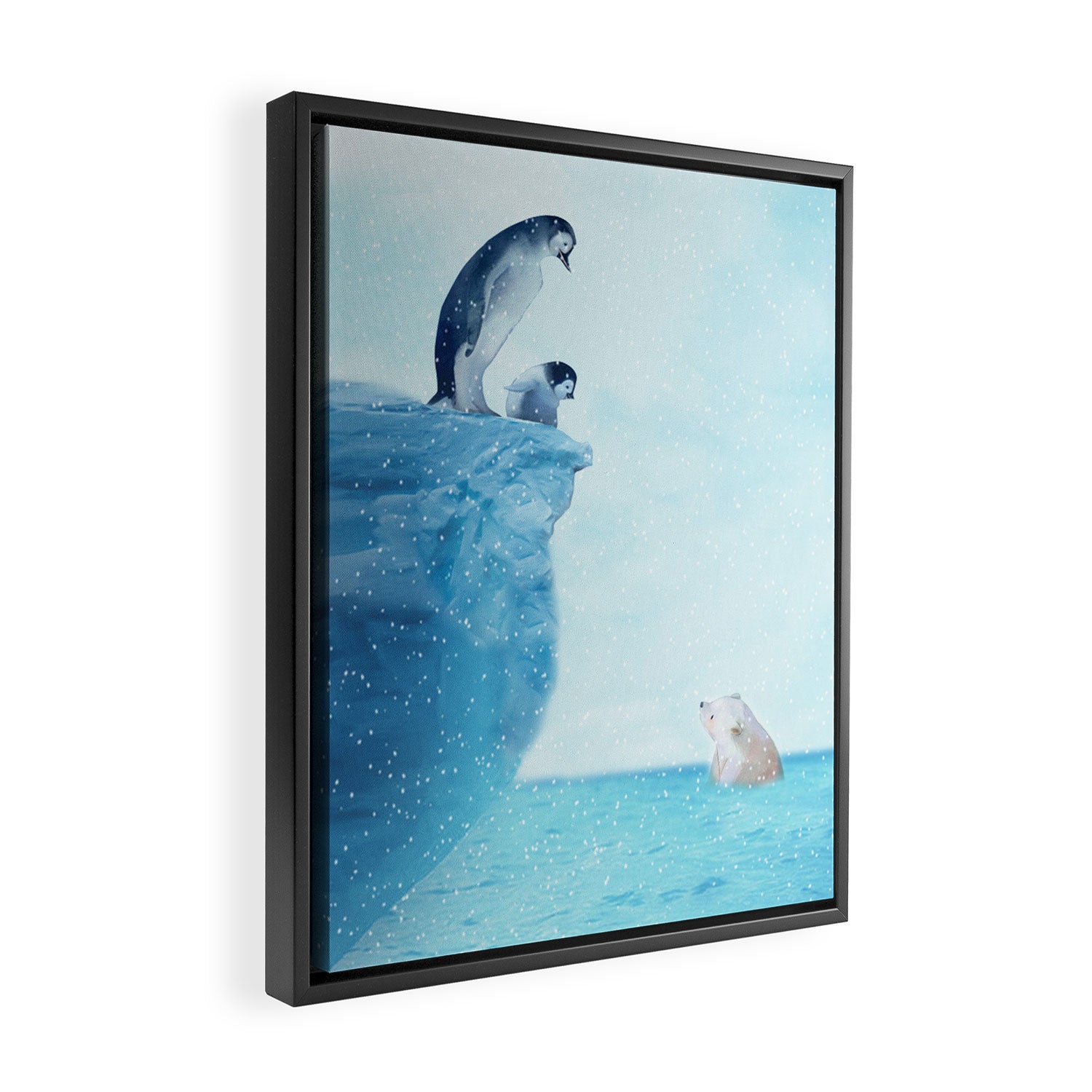 Penguins Framed Canvas Print Gallery Image 2