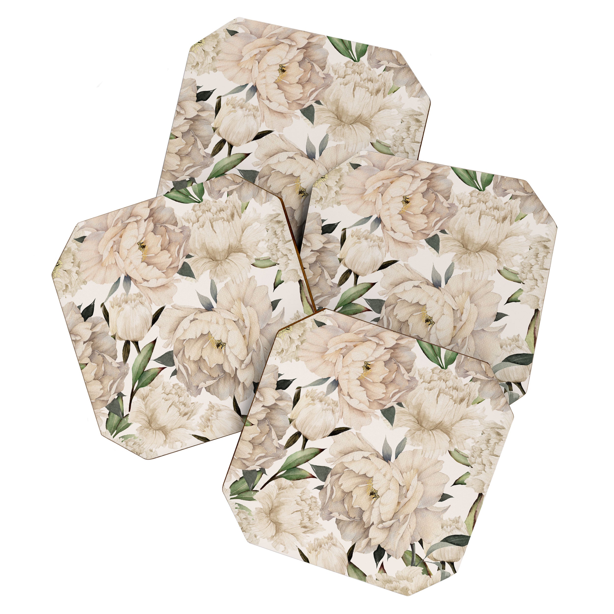 Peonies Pattern Coaster Gallery Image 1