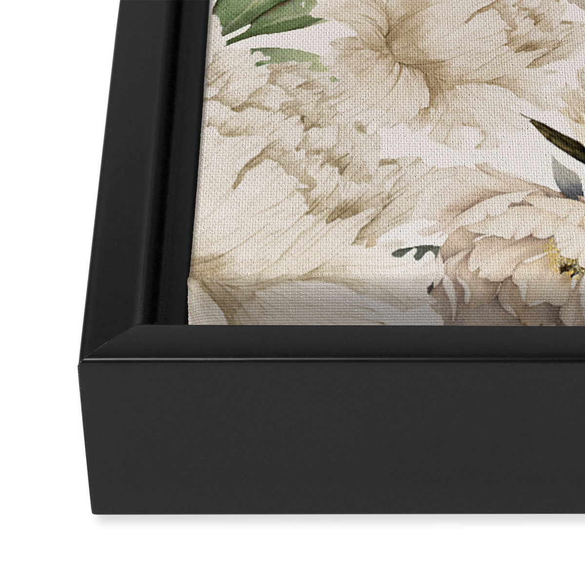 Peonies Pattern Framed Canvas Print Gallery Image 3
