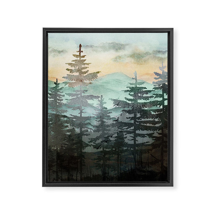 Pine Trees Framed Canvas Print Gallery Image 1
