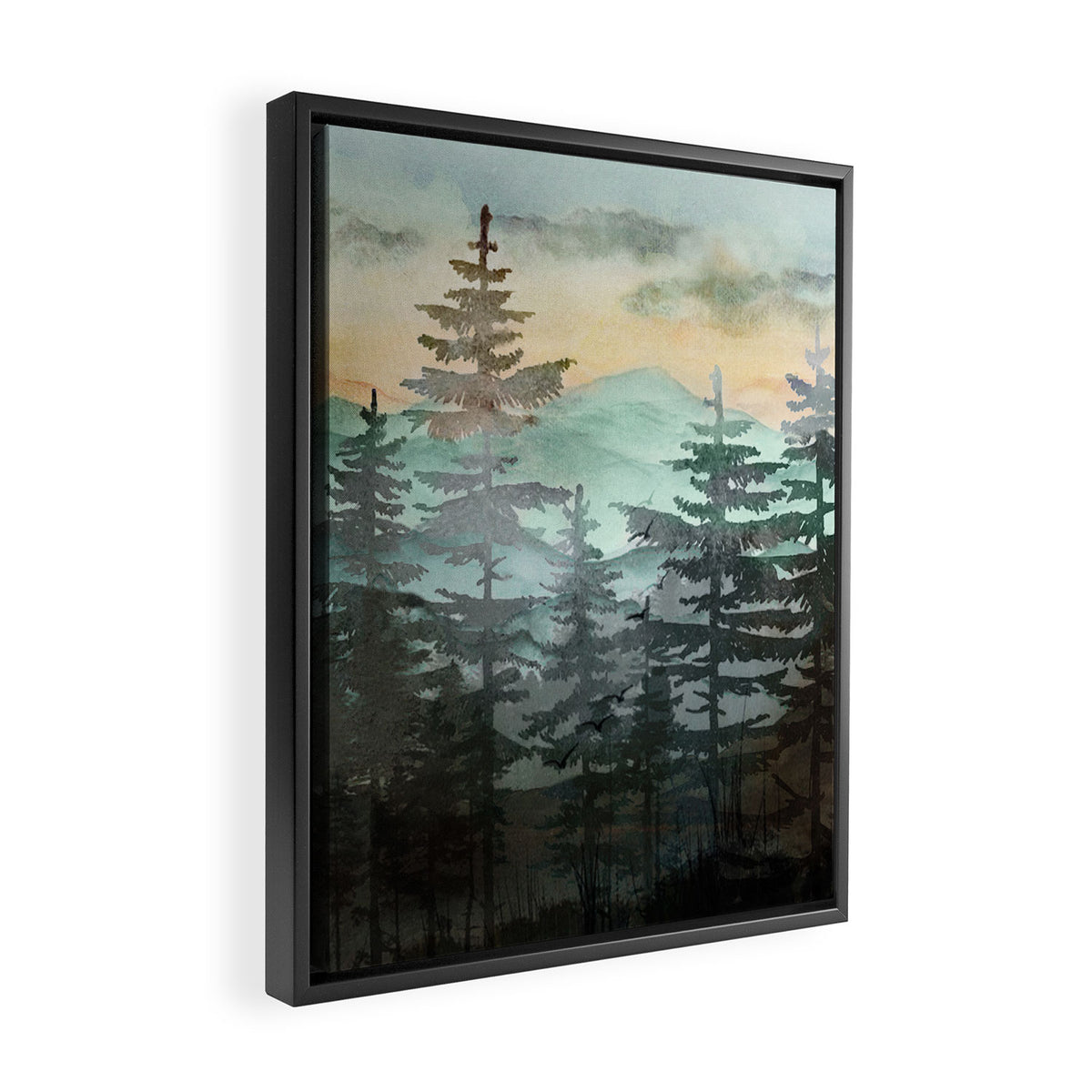 Pine Trees Framed Canvas Print Gallery Image 2