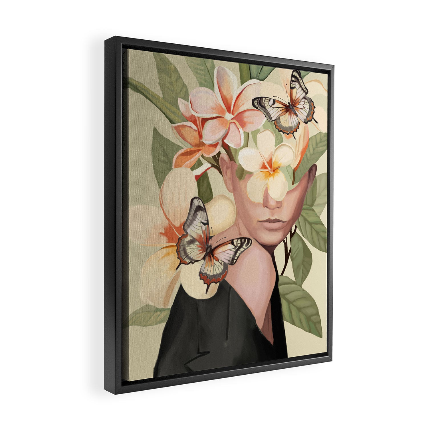 Pink Bloom Framed Canvas Print Gallery Image 2