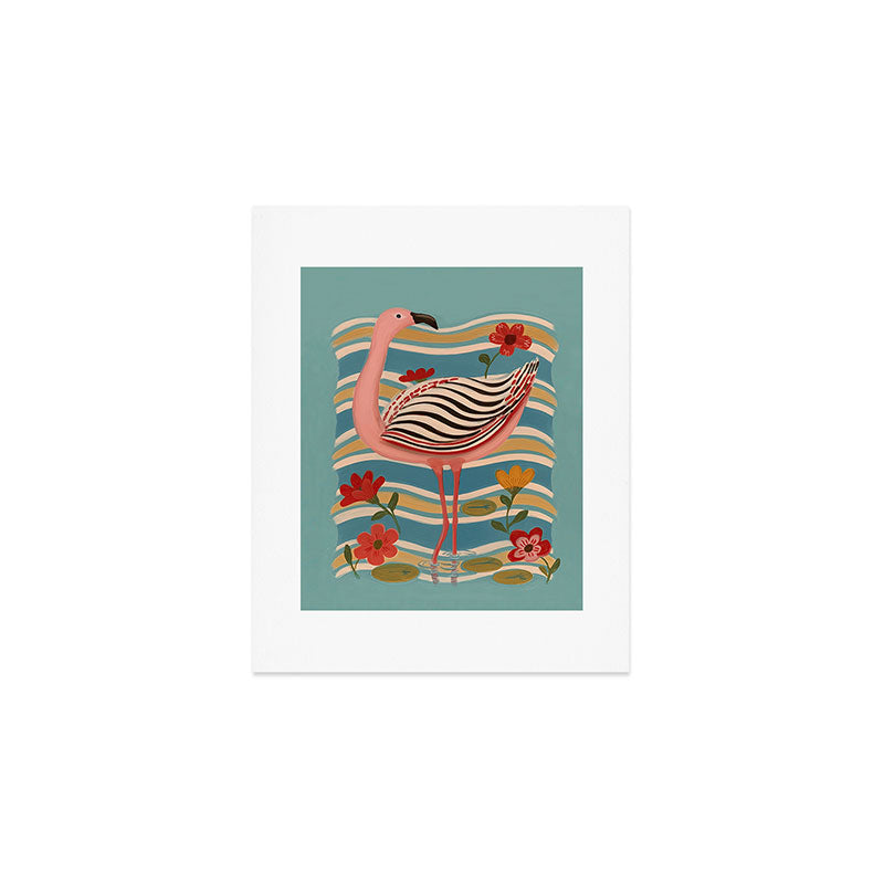 Pink Flamingo Art Print Gallery Image 1