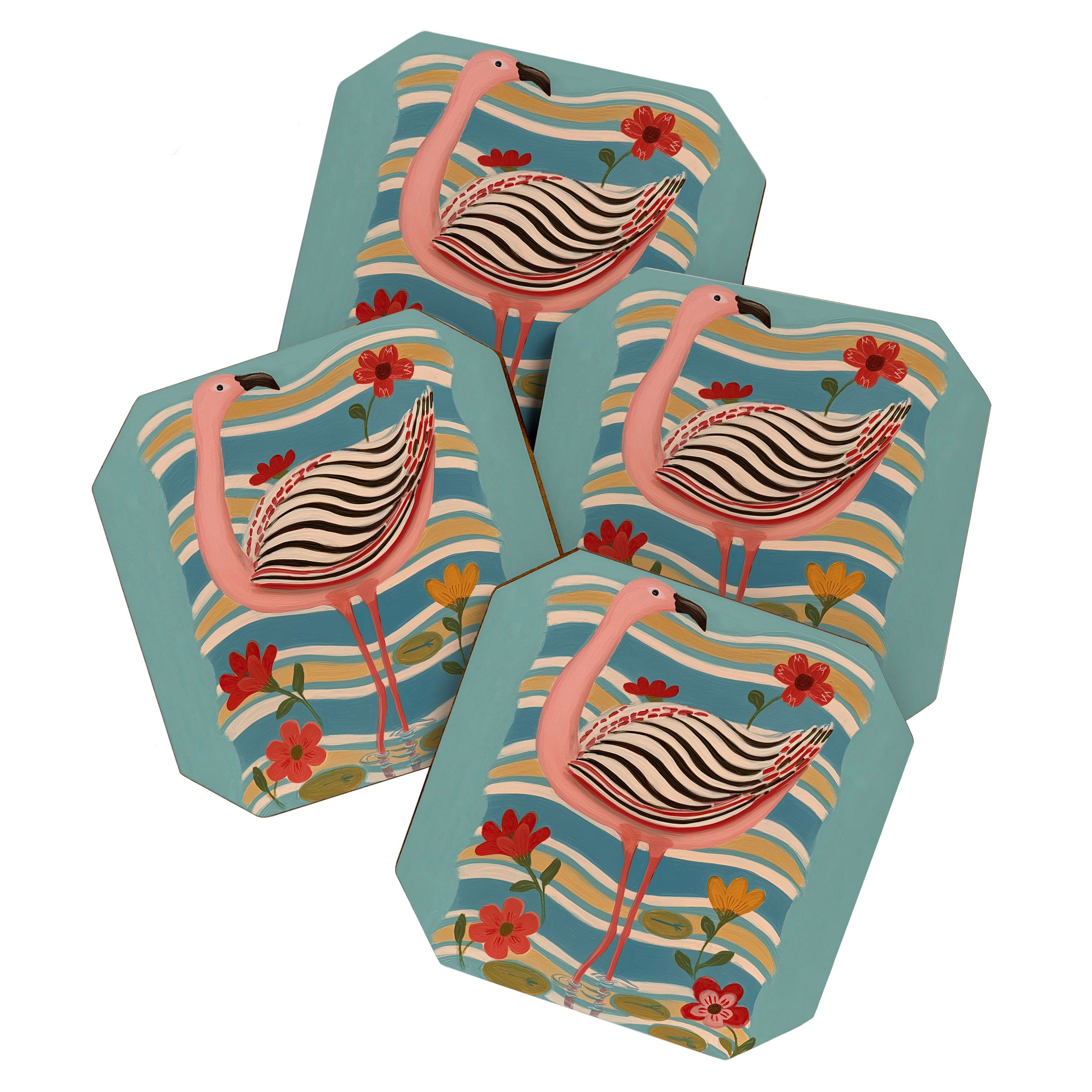 Pink Flamingo Coaster Gallery Image 1