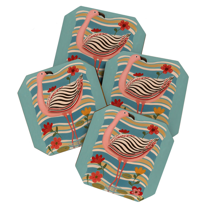 Pink Flamingo Coaster Gallery Image 1