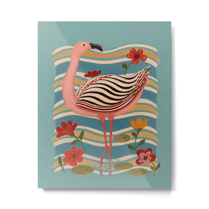 Pink Flamingo Metal Print Gallery Image 1