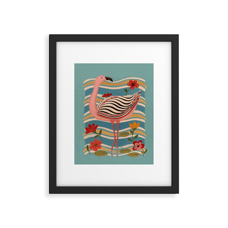 Pink Flamingo Framed Art Print Gallery Image 5