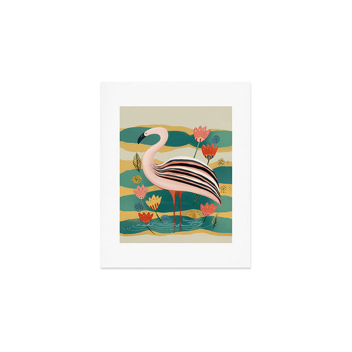 Pink Flamingo Art Print Gallery Image 1