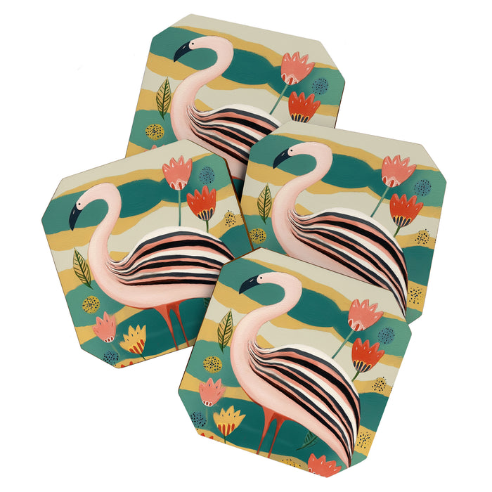 Pink Flamingo Coaster Gallery Image 1