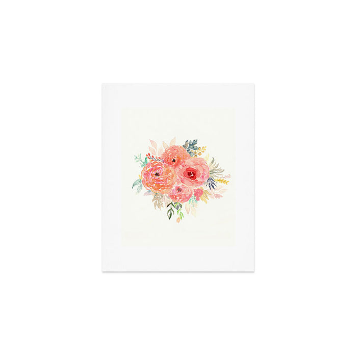 Pink Flower Bouquet Art Print Gallery Image 1