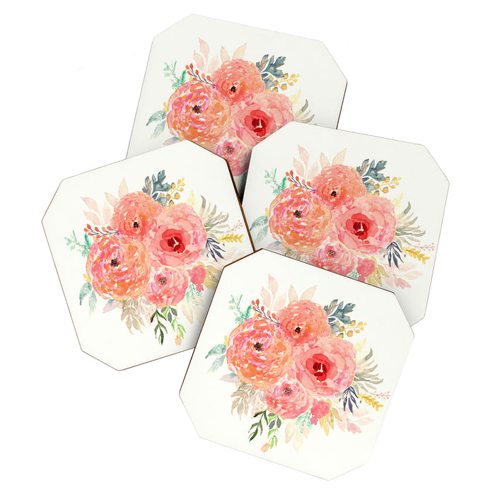 Pink Flower Bouquet Coaster Gallery Image 1