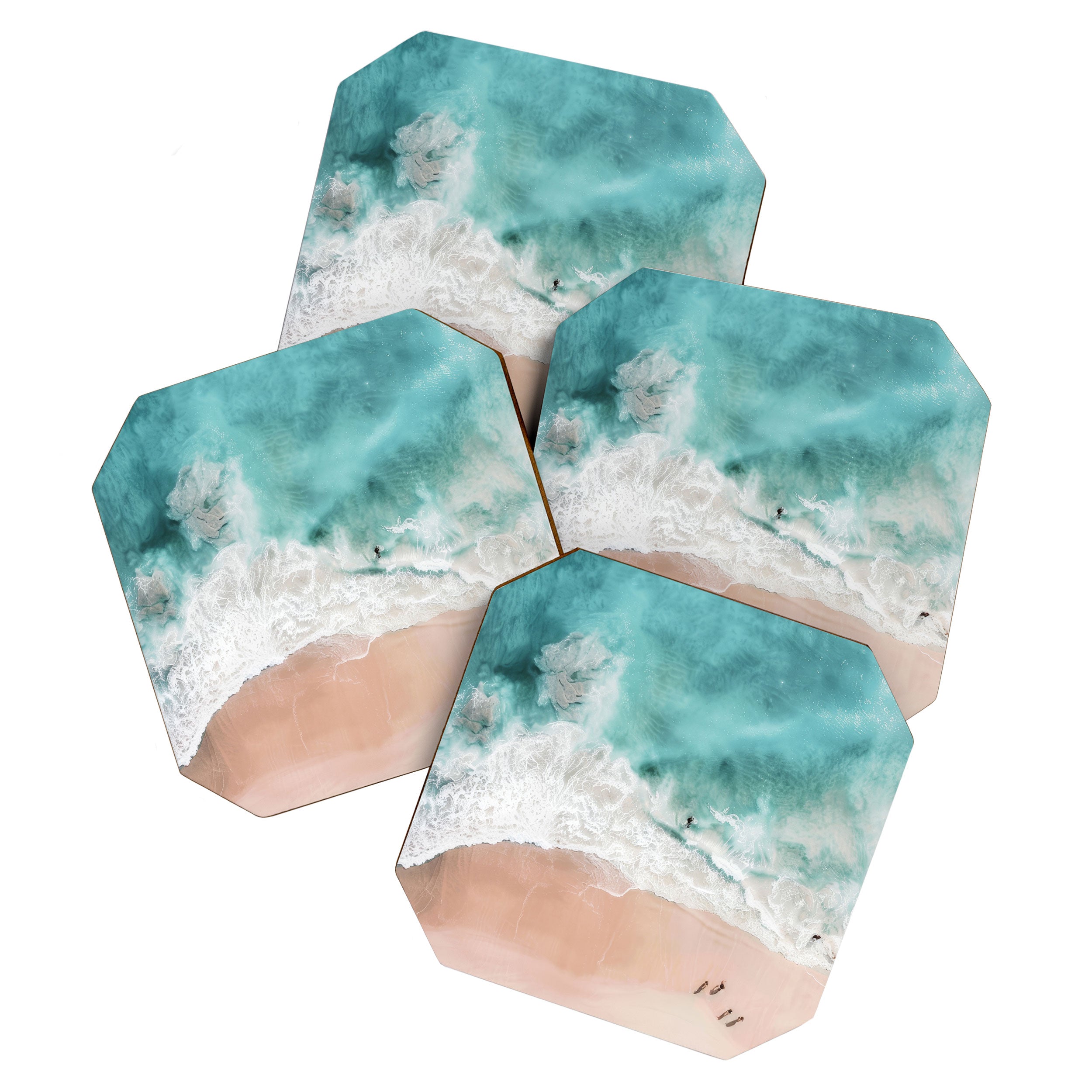 Pink Sand Beach Print Coaster Gallery Image 1