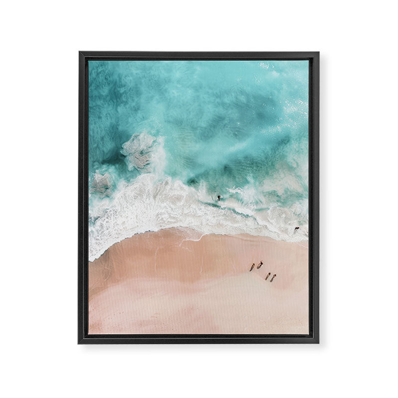 Pink Sand Beach Print Framed Canvas Print Gallery Image 6