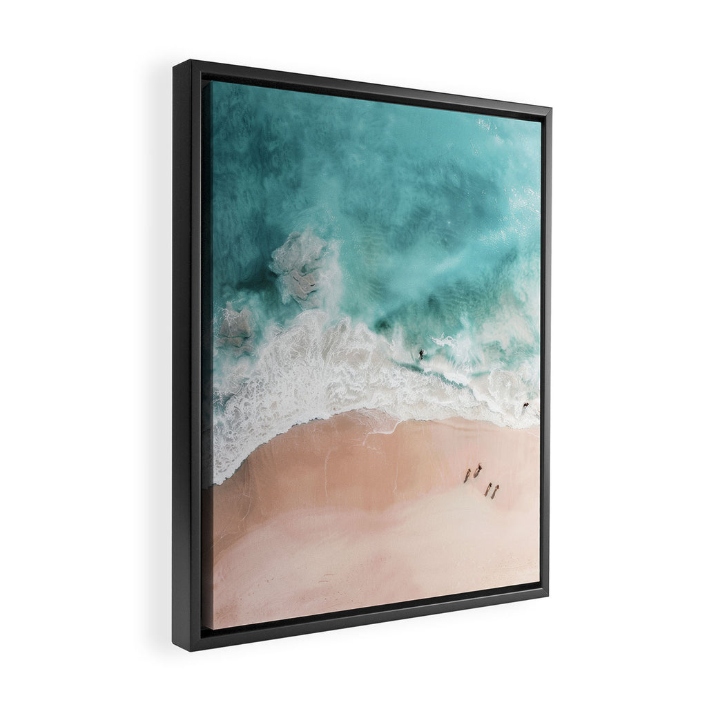 Pink Sand Beach Print Framed Canvas Print Gallery Image 2