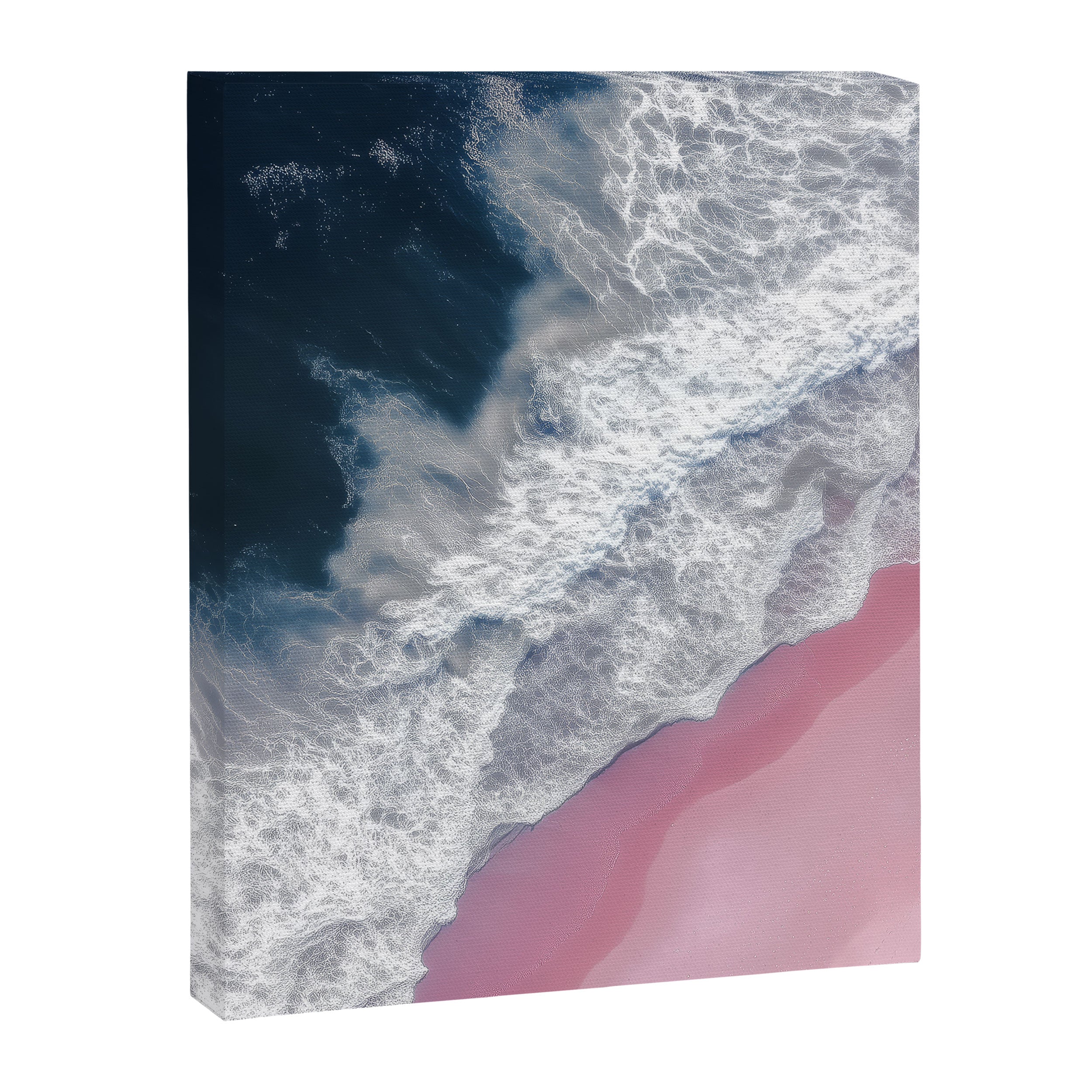 Pink Shoreline - Aerial Ocean Photography Print Canvas Print Gallery Image 6