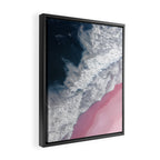 Pink Shoreline - Aerial Ocean Photography Print Framed Canvas Print Gallery Image 2