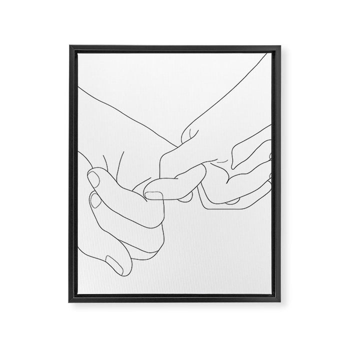 Pinky Promise Framed Canvas Print Gallery Image 1