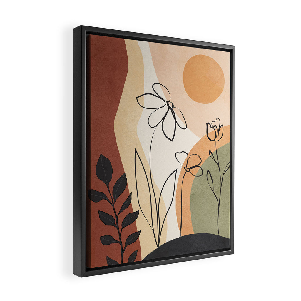 Plant Life Design 9 Framed Canvas Print Gallery Image 2