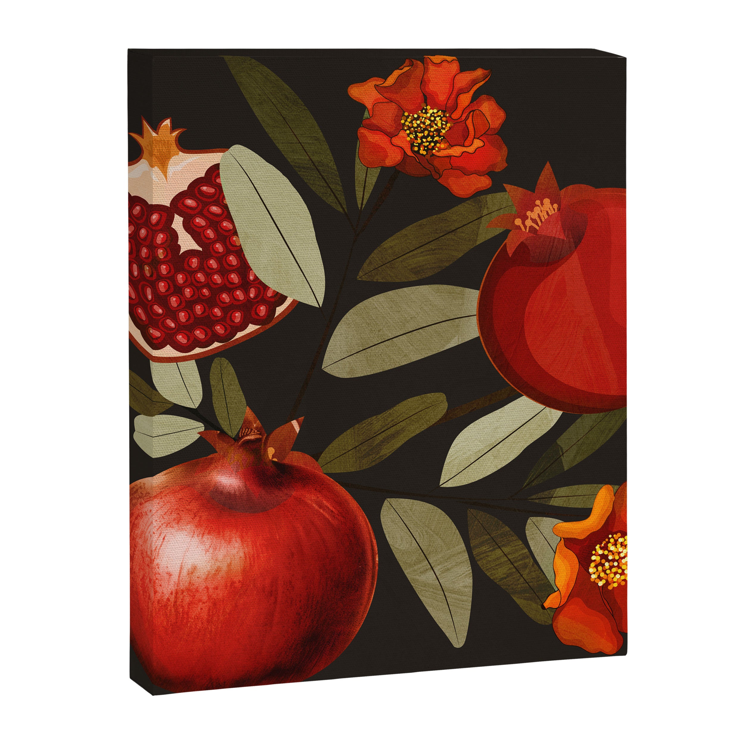 Pomegranate Botanical Art 2 Canvas Print Gallery Image 8