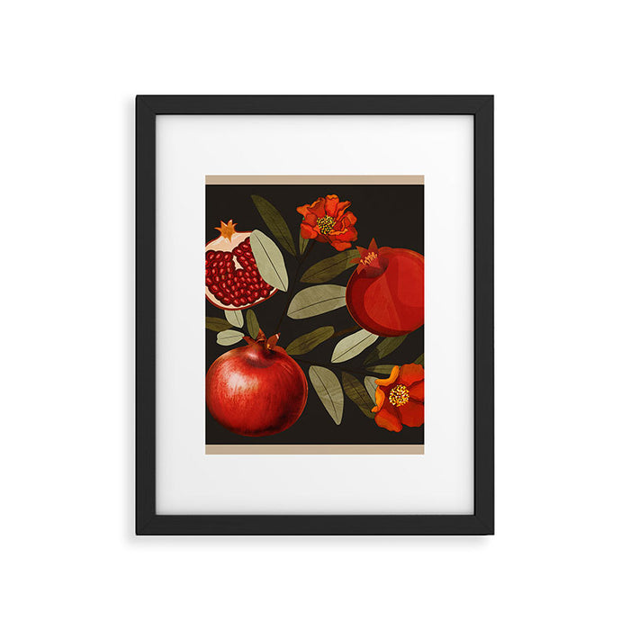 Pomegranate Botanical Art 2 Framed Art Print Gallery Image 1