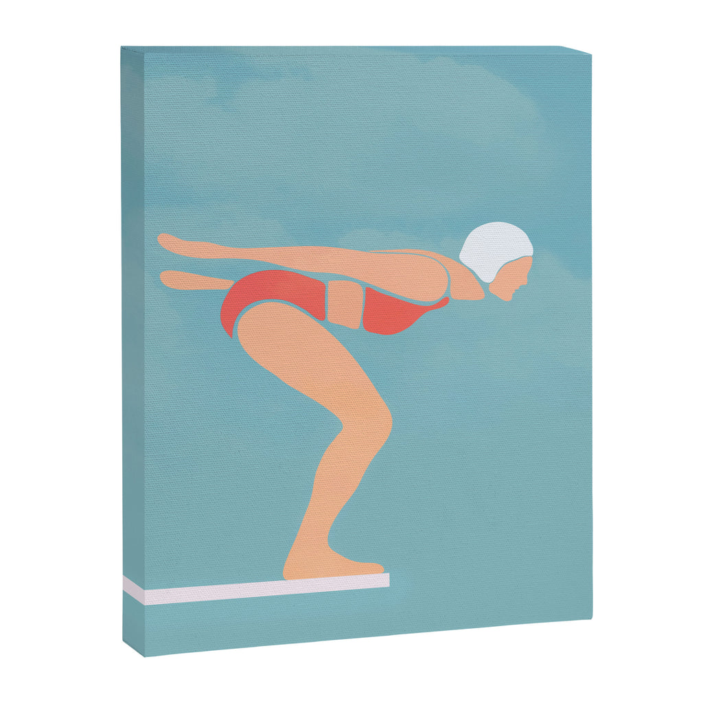 Pool Diver Canvas Print Gallery Image 6
