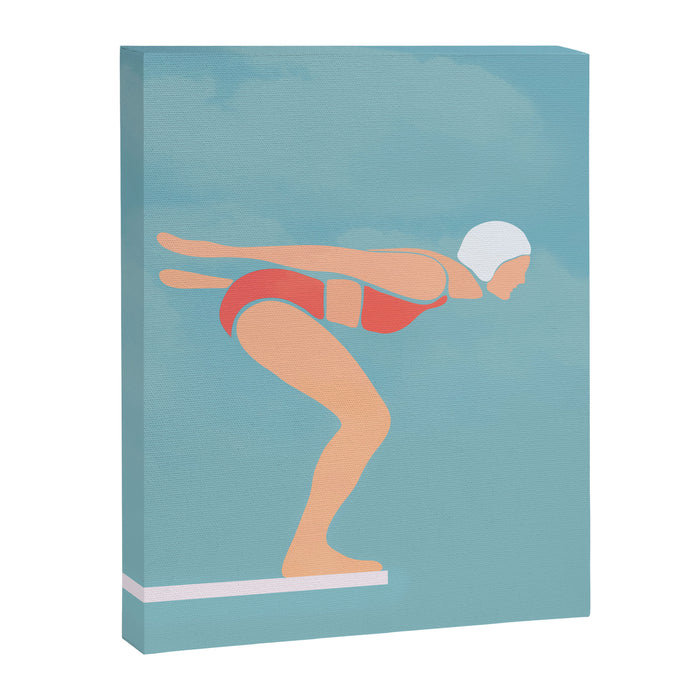 Pool Diver Canvas Print Gallery Image 1