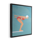 Pool Diver Framed Canvas Print Gallery Image 2
