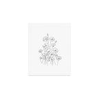 Poppy Flowers Line Art Art Print Gallery Image 1