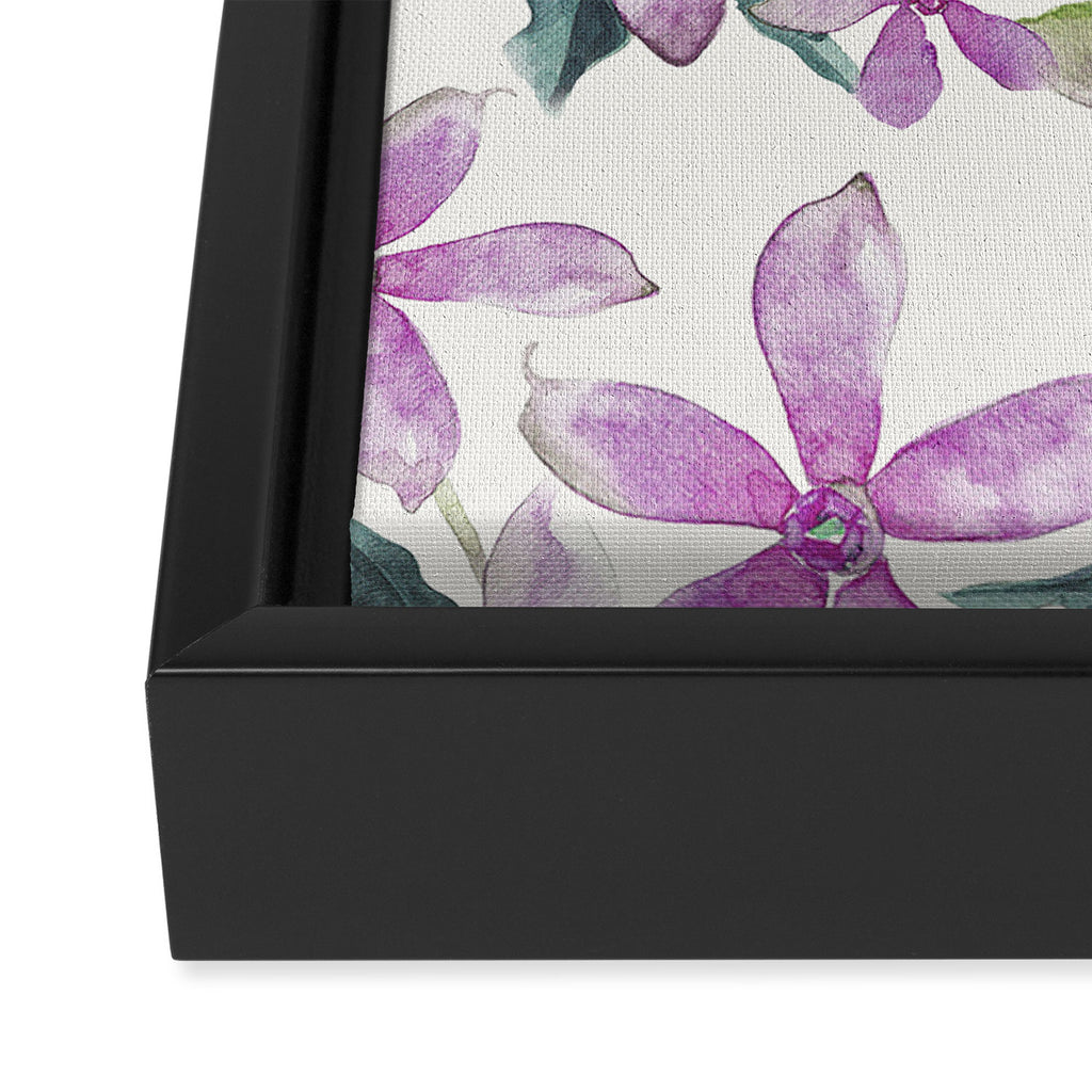 Purple flowers Framed Canvas Print Gallery Image 3