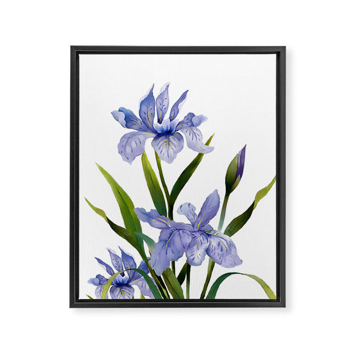 Purple Iris Framed Canvas Print Gallery Image 1
