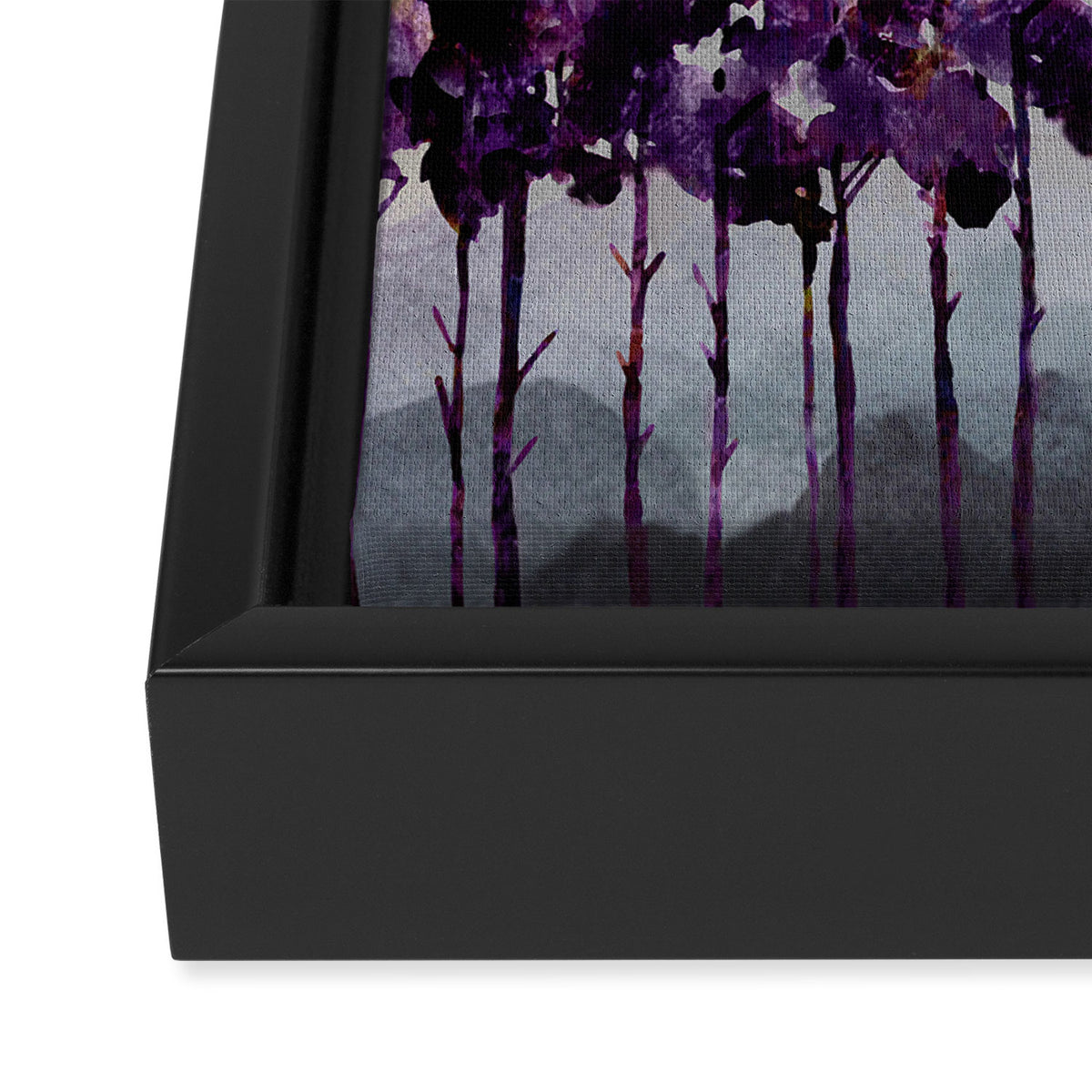 Purple Trees Framed Canvas Print Gallery Image 3