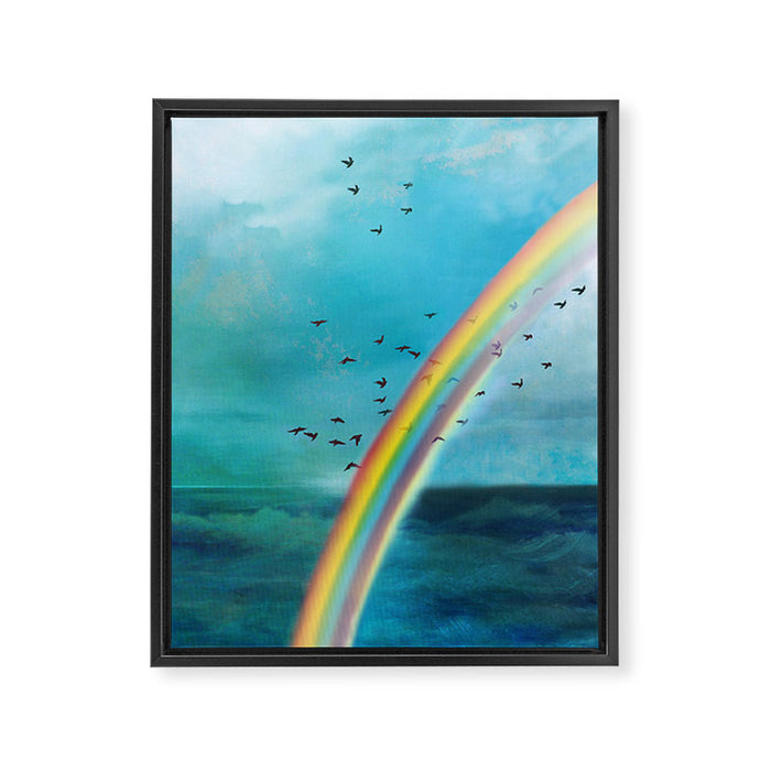 Rainbow Framed Canvas Print Gallery Image 1