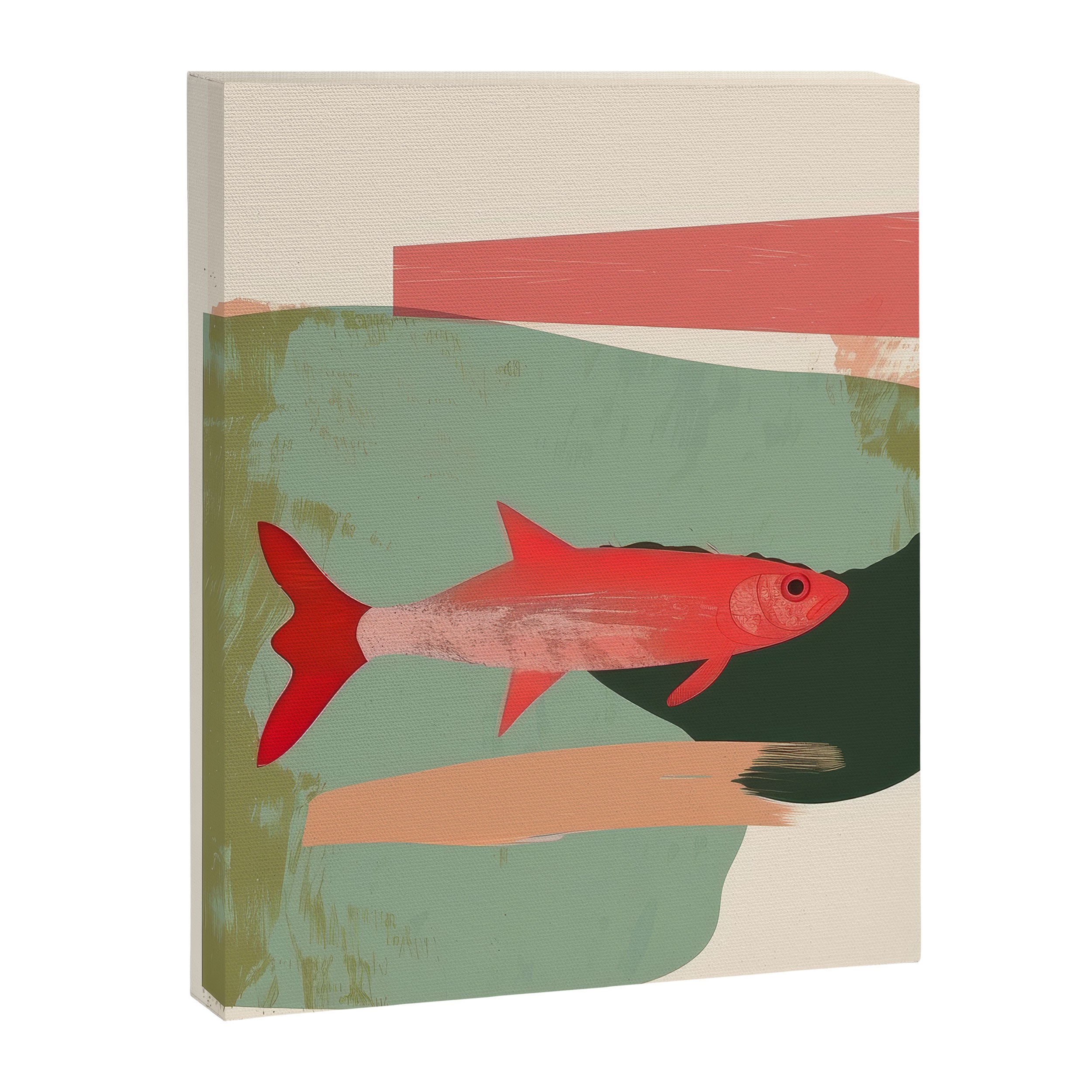 Red Fish Abstract Canvas Print Gallery Image 6