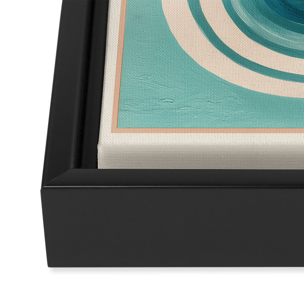Retro Geometric Shapes 1 Framed Canvas Print Gallery Image 3